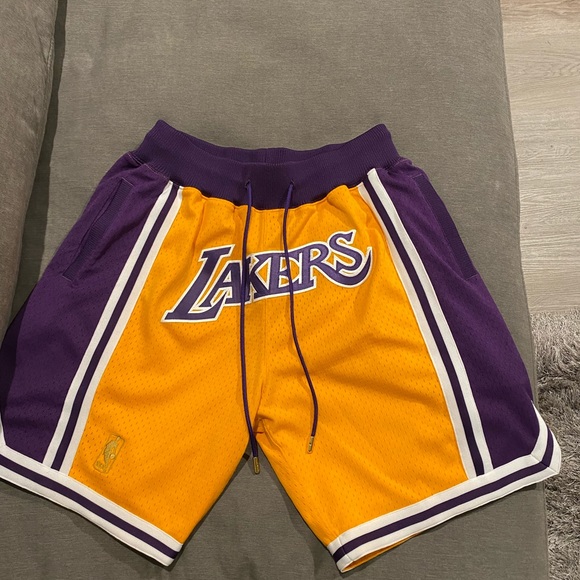 Lakers just don shorts